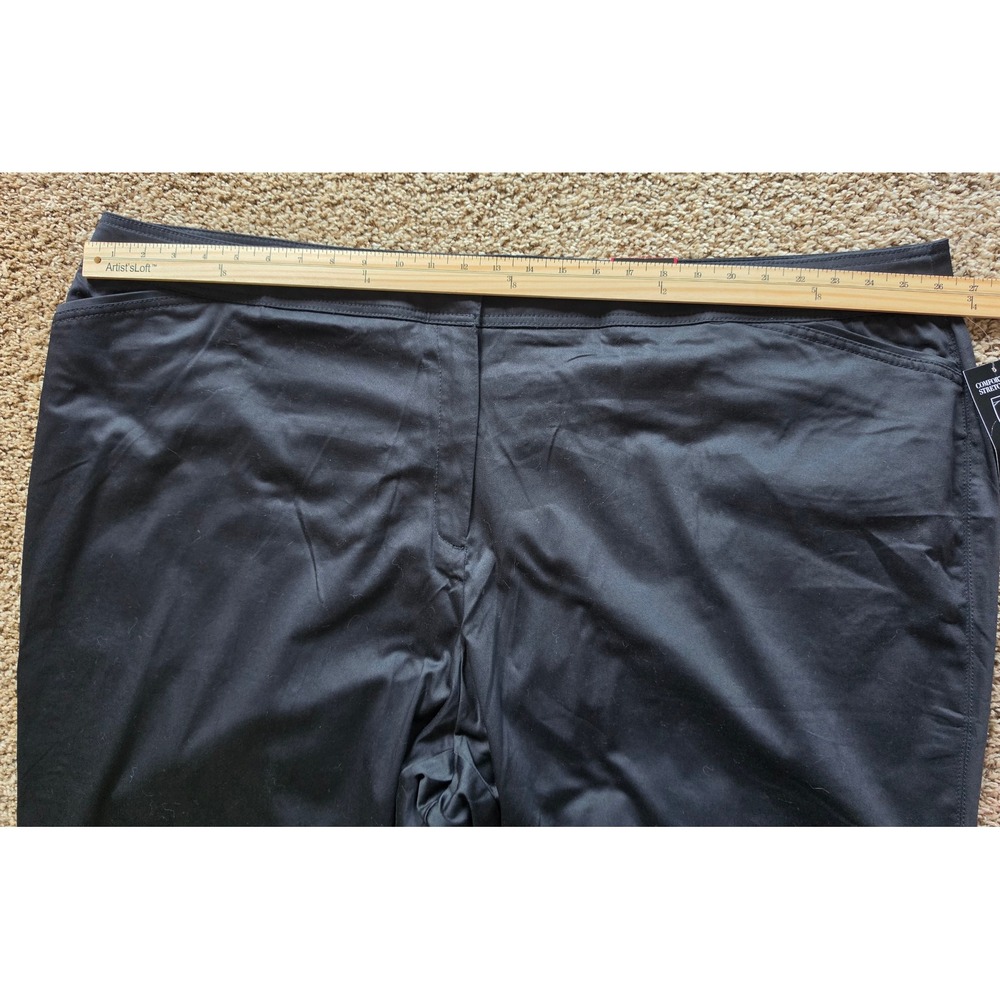Avenue Sport Black Comfort Waist Stretch Capri Pants Plus Size 30 NWT - Picture 4 of 9